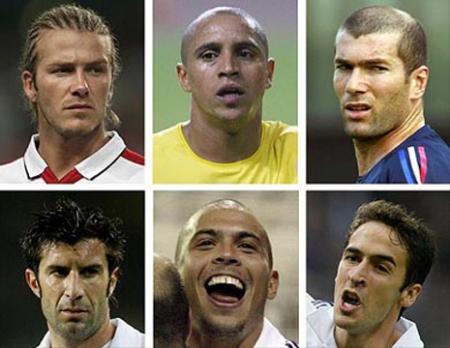 zidane beckham  carlos figo raul 